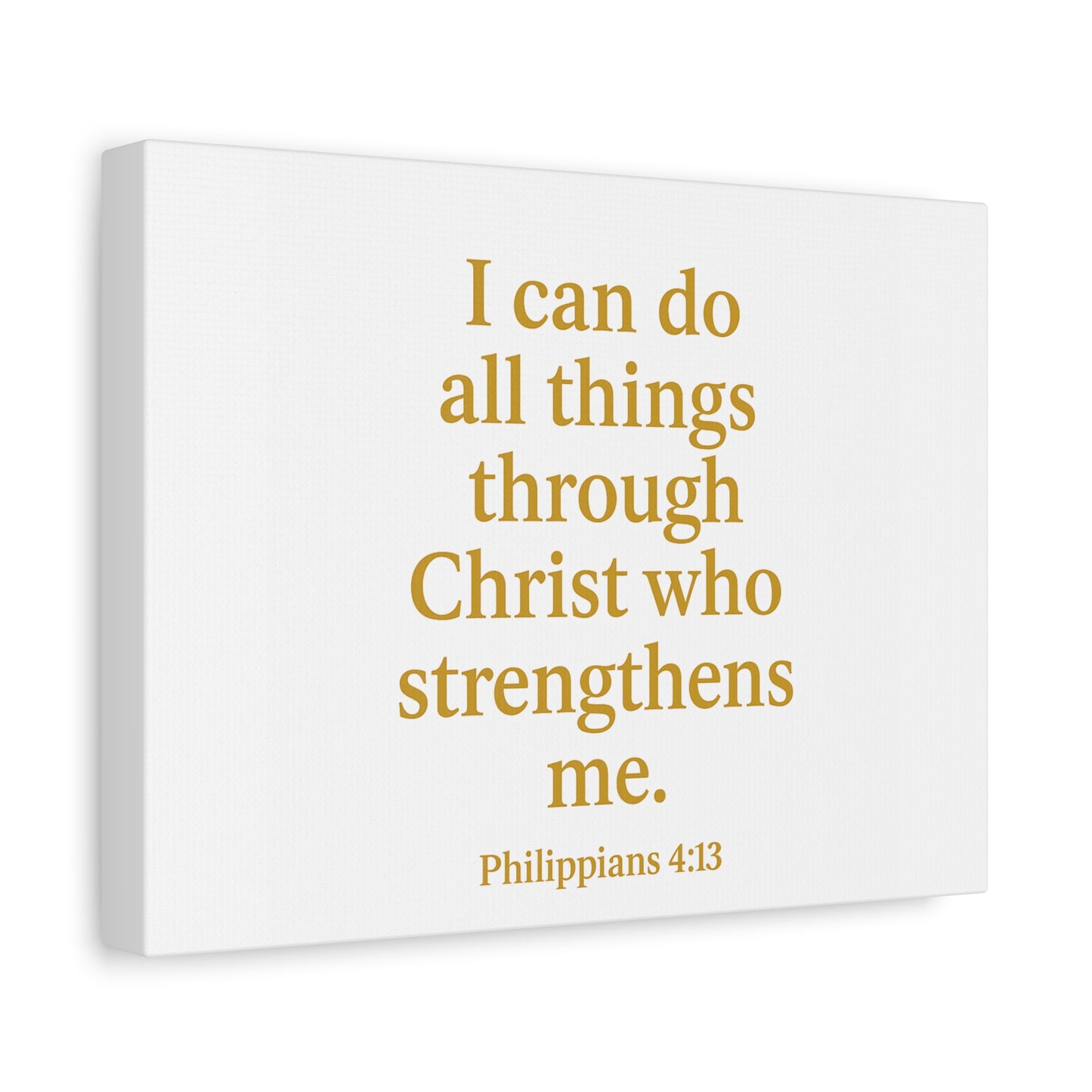 Inspirational Wall Art Canvas - Philippians 4:13 Quote, Motivational Home Decor, Christian Gift, Modern Framed Print, Faith-Based Art