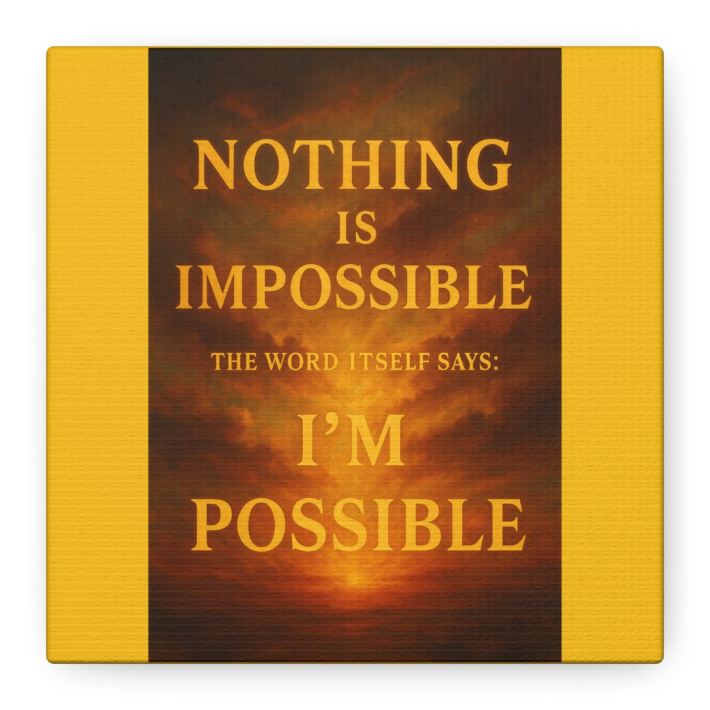 Inspirational Canvas Print, Motivational Wall Art, Positive Quote Decor, Home Office Wall Art, Gift for Dreamers