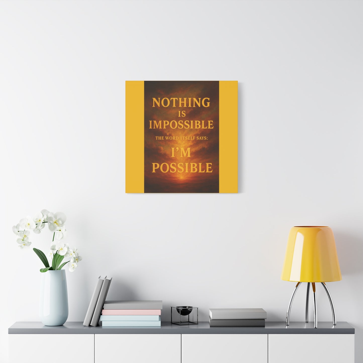 Inspirational Canvas Print, Motivational Wall Art, Positive Quote Decor, Home Office Wall Art, Gift for Dreamers