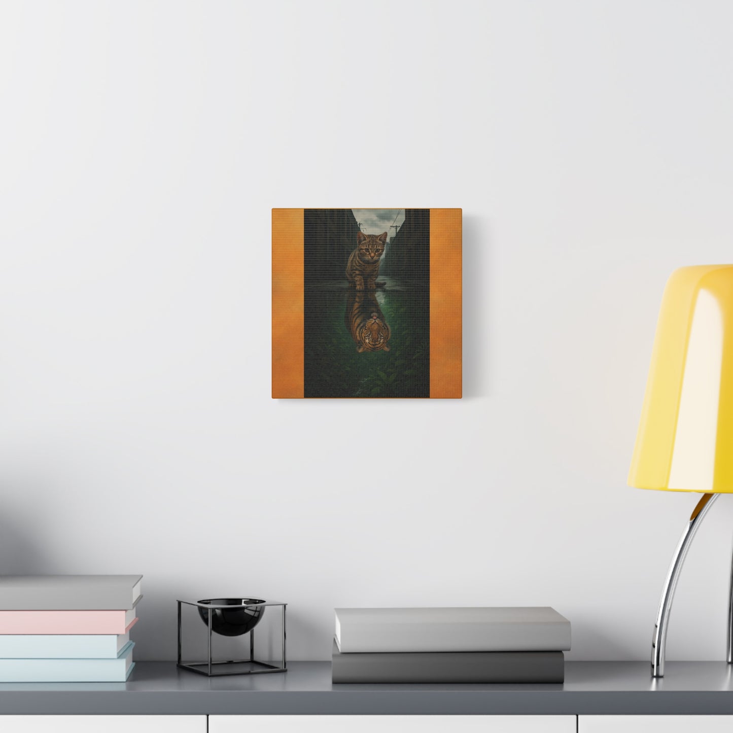 Whimsical Cat Canvas Art Print, Adorable Home Decor, Gift for Cat Lovers, Animal Wall Art, Unique Gift for Birthdays