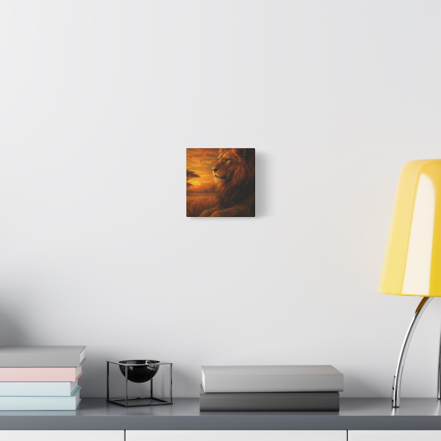 King of the Savanna - Lion Sunset Canvas