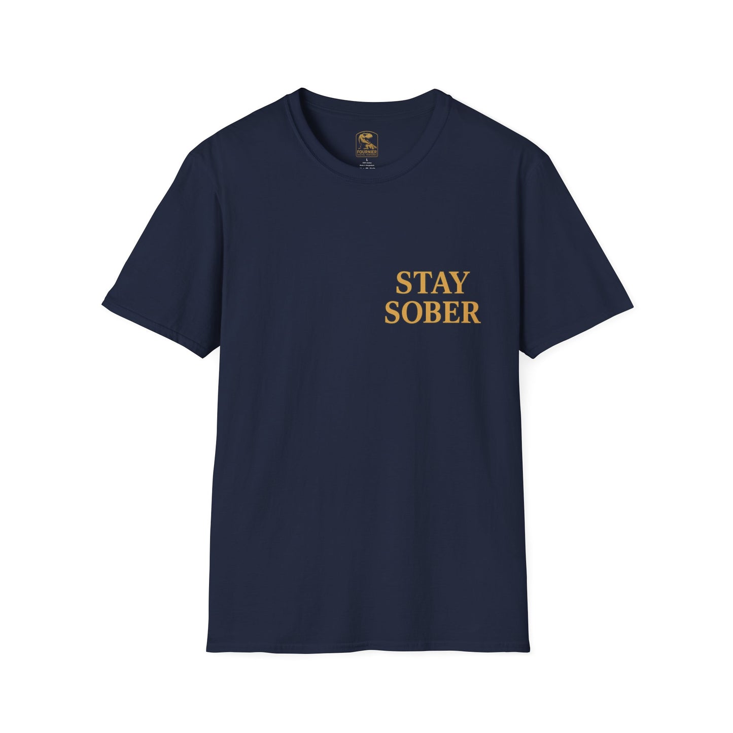 Unisex Softstyle T-Shirt - Stay Sober & Defend Peace Design, Casual Streetwear, Gift for Recovery Support, Positive Vibes, Everyday Wear