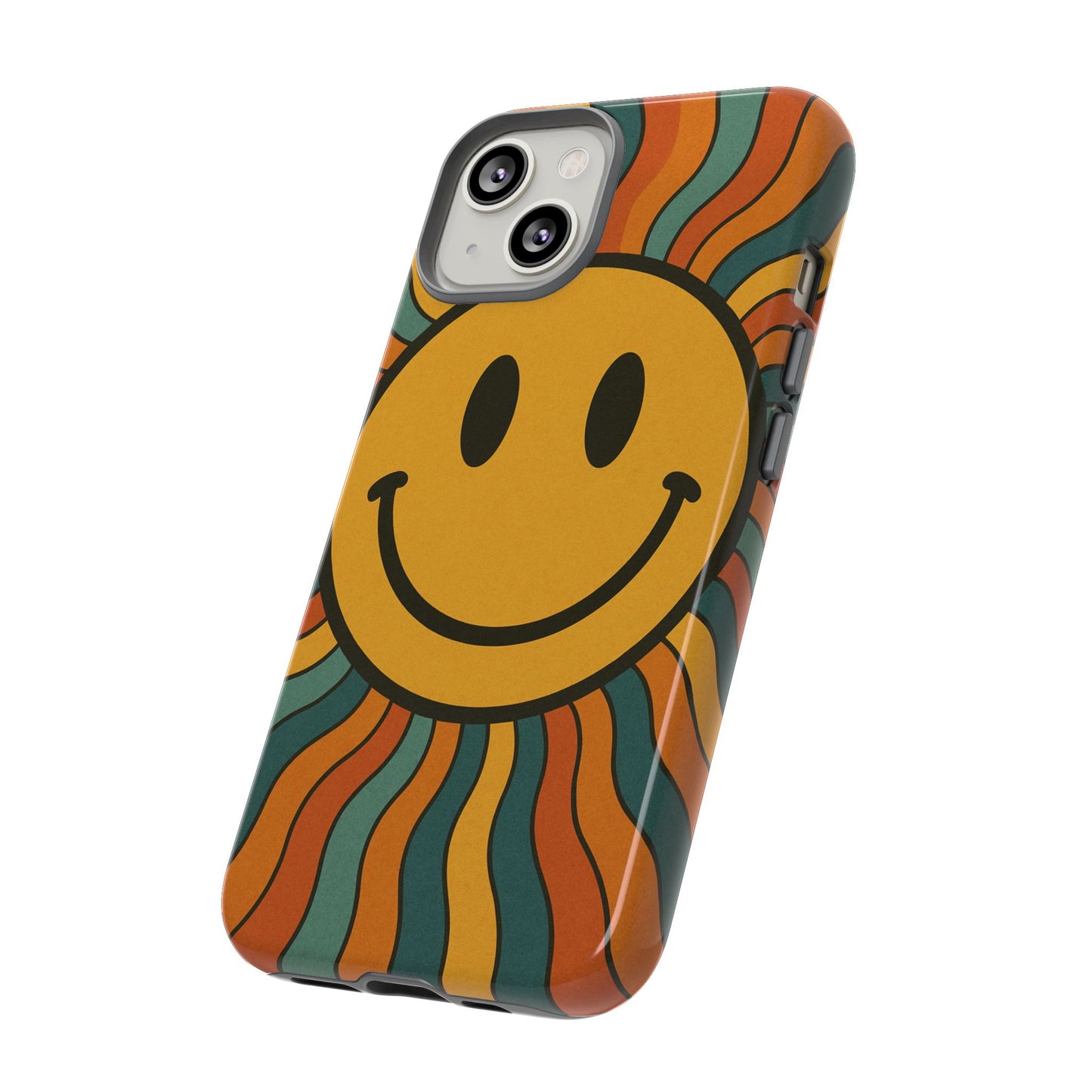Colorful Smiley Phone Case, Retro Vibe Phone Cover, Cute Gift for Kids and Adults, Fun Protector for Everyday Use, Eco-Friendly Merchandise