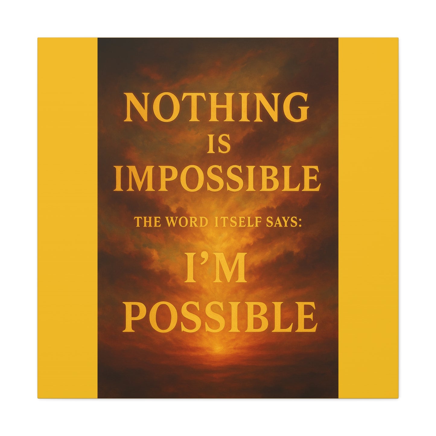 Inspirational Canvas Print, Motivational Wall Art, Positive Quote Decor, Home Office Wall Art, Gift for Dreamers