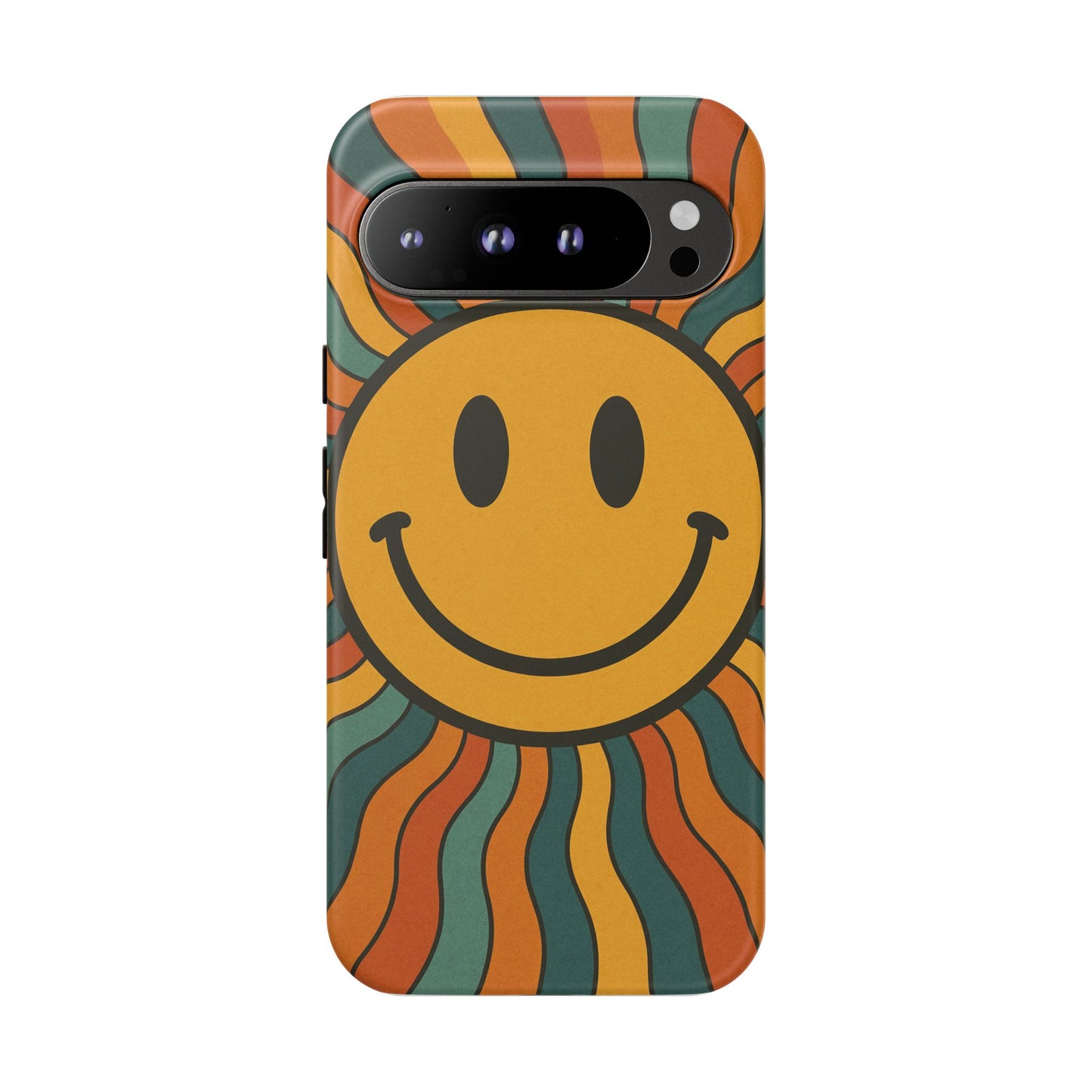 Colorful Smiley Phone Case, Retro Vibe Phone Cover, Cute Gift for Kids and Adults, Fun Protector for Everyday Use, Eco-Friendly Merchandise