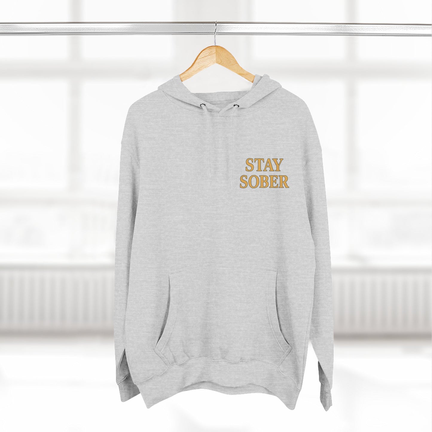 Samurai hoodie- Stay Sober, Defend Peace | Cozy Sweatshirt for Wellness, Gratitude Gifts, Motivation, Mindfulness