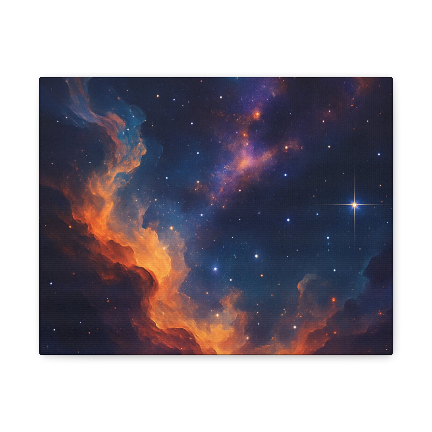 Stellar Flame – Nebula Canvas Art