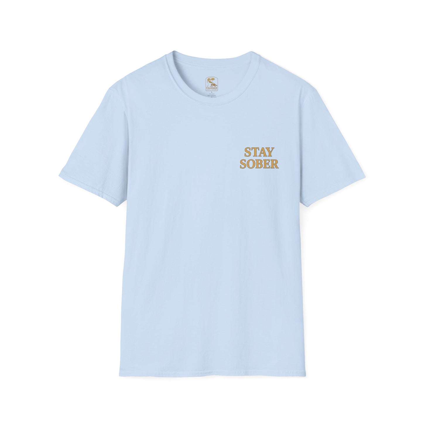 Sobriety Motivation Tee Shirt - Unisex Softstyle T-Shirt All Gas No Breaks Stay Strong Be Real