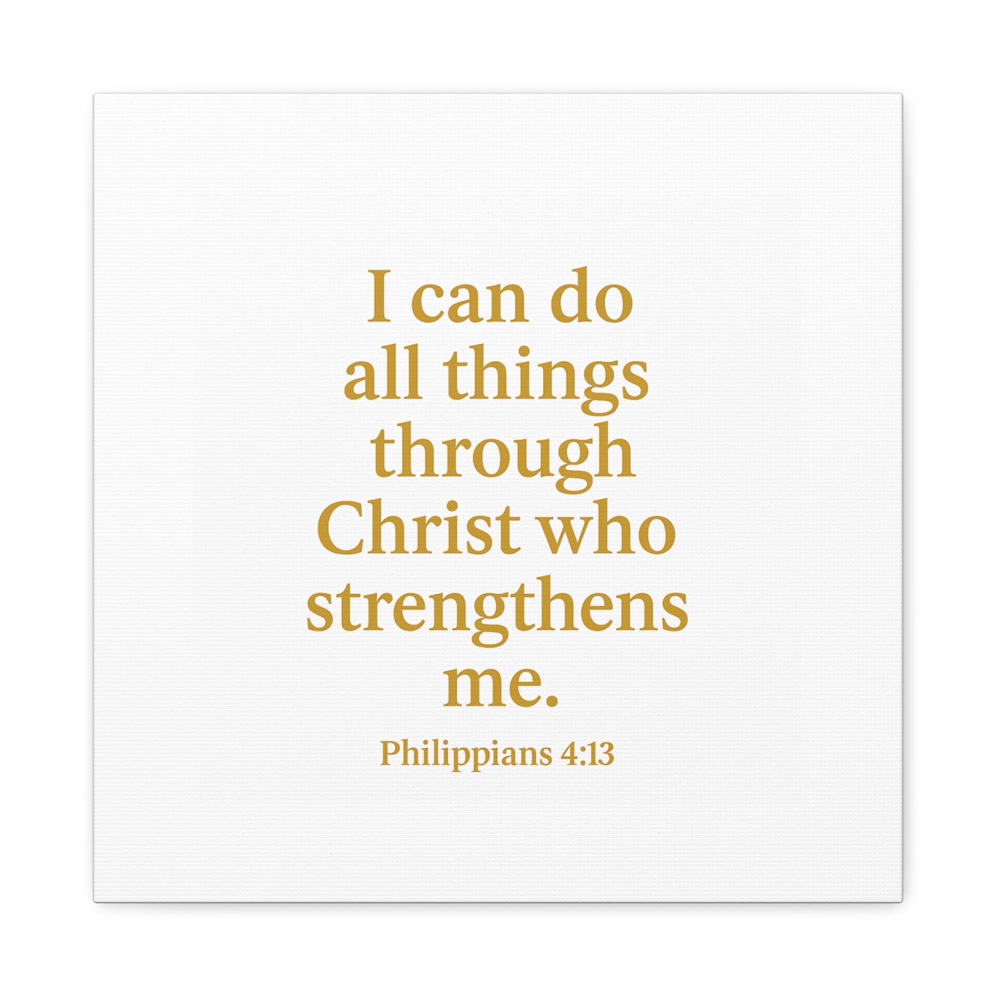 Inspirational Wall Art Canvas - Philippians 4:13 Quote, Motivational Home Decor, Christian Gift, Modern Framed Print, Faith-Based Art