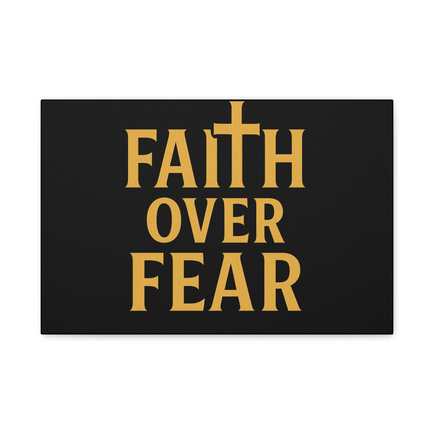 Faith Over Fear Canvas Art - Inspirational Wall Decor, Motivational Gift, Home Decoration, Christian Wall Art, Belief Affirmation