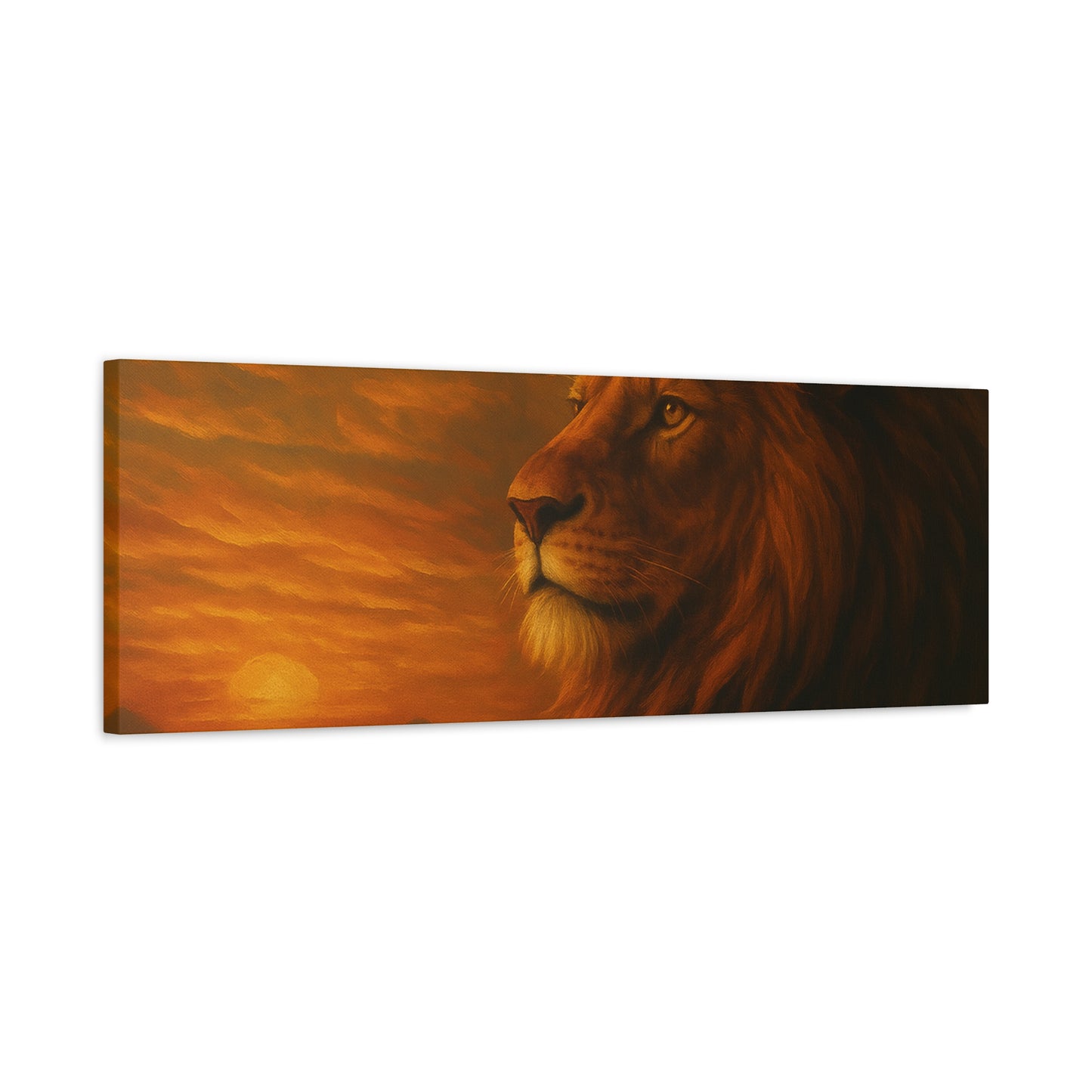 Majestic Lion Canvas Print, Animal Wall Art, Home Decor, Crowned Lion Artwork, Gift for Animal Lovers, Safari Themed Room