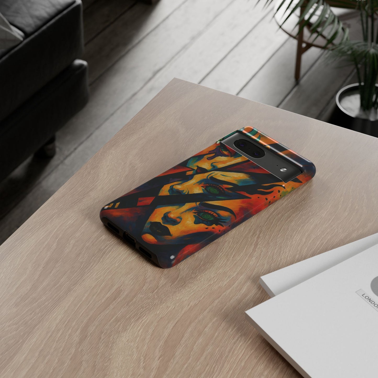 Vibrant Phone Case with Edgy Art, Tough Cases for Trendsetters, Unique Gift for Art Lovers, Colorful Phone Accessory, Protection and Style