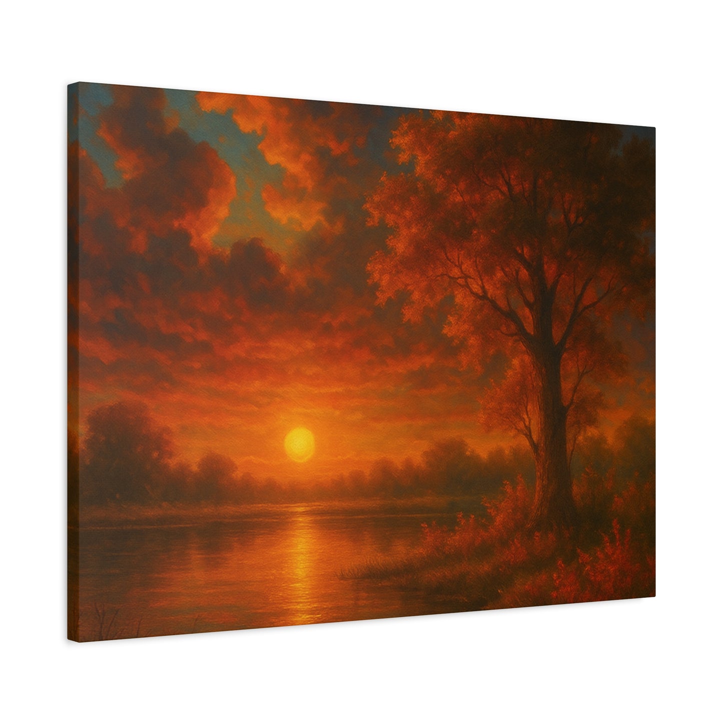 Serene Sunset Canvas Wall Art, Nature Decor, Home Aesthetic, Gift for Art Lovers, Inspiring Wall Hanging, Living Room Decoration