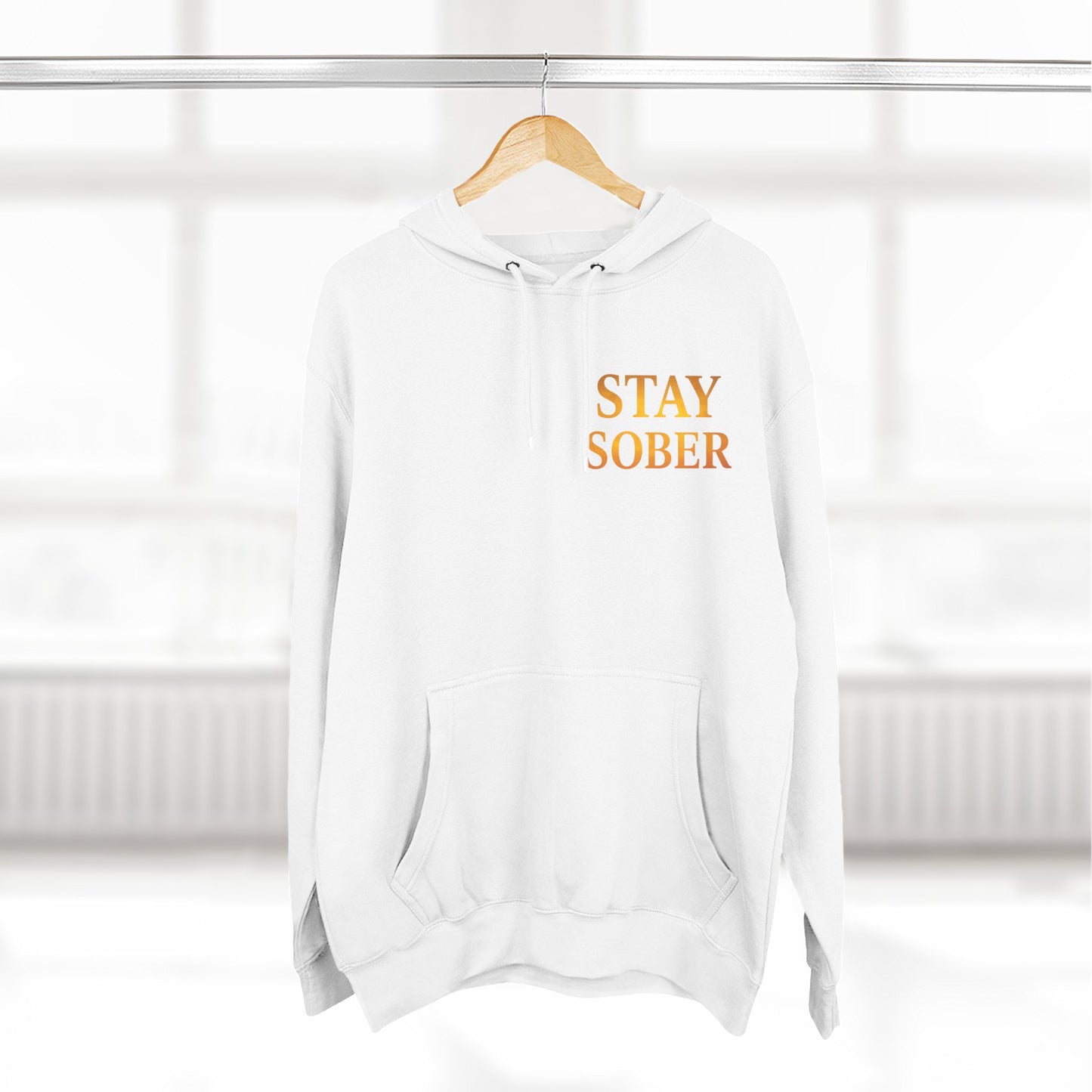 Inspirational Fleece Hoodie, Motivational Gift for Wellness, Stay Sober Apparel, Positive Affirmation Hoodie, Recovery Support Clothing