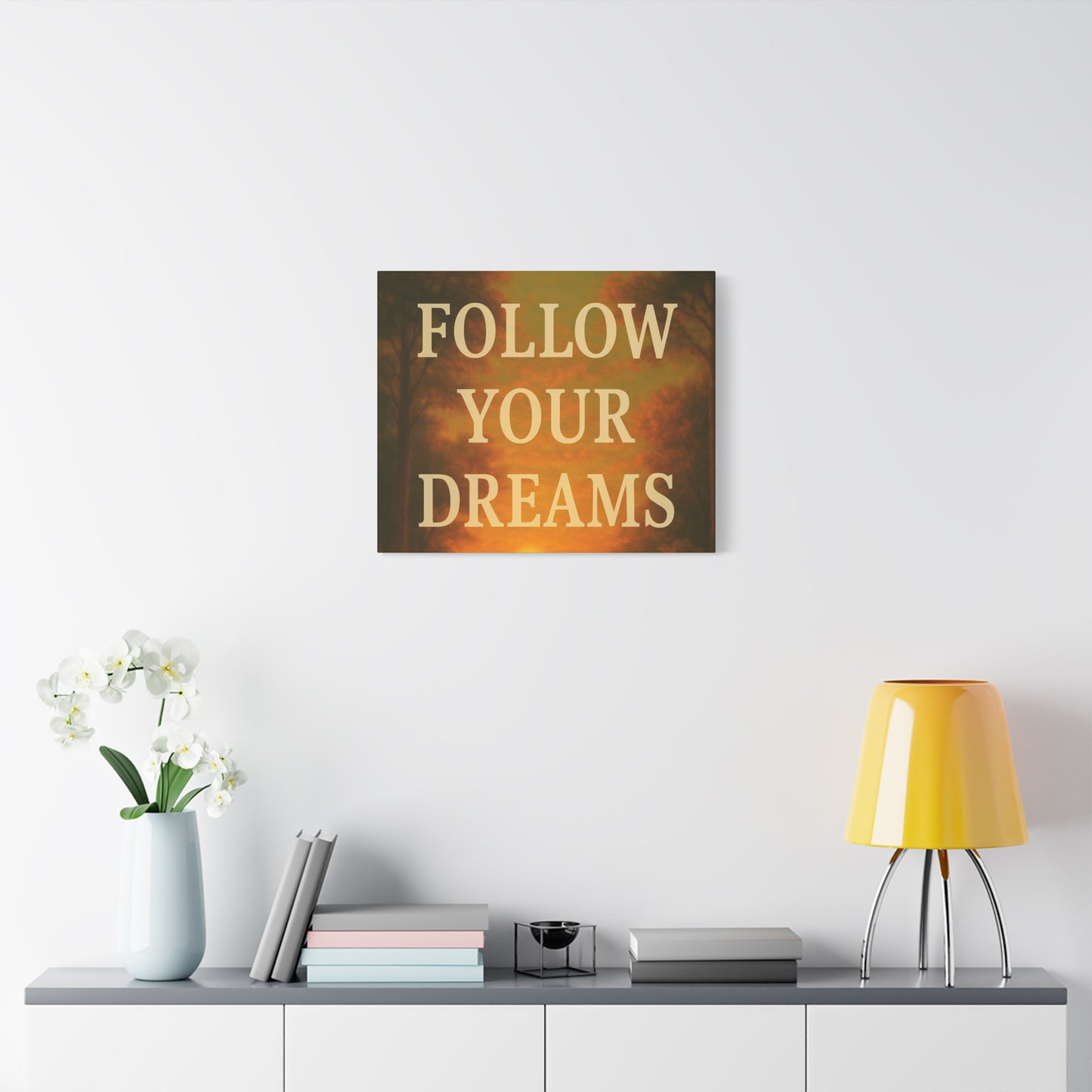 Inspirational Canvas Wall Art, Motivational Decor for Home and Office, Follow Your Dreams