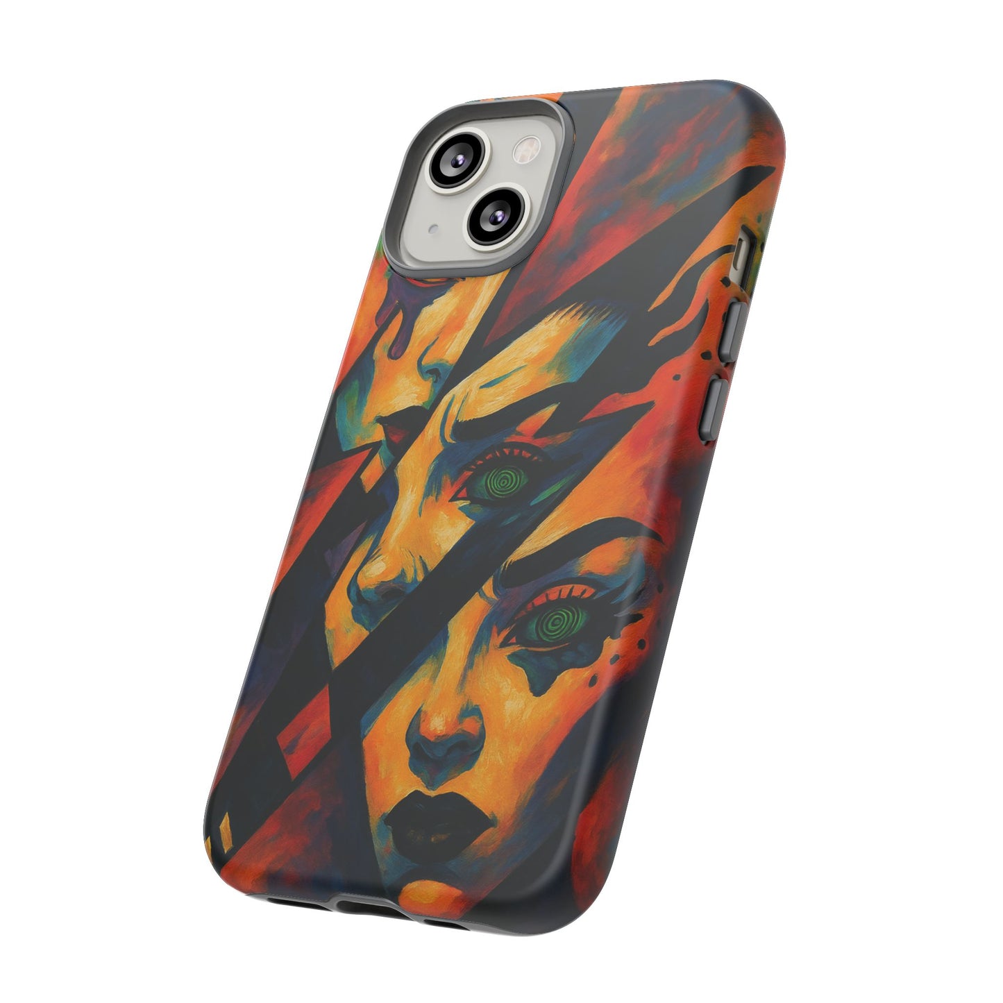 Vibrant Phone Case with Edgy Art, Tough Cases for Trendsetters, Unique Gift for Art Lovers, Colorful Phone Accessory, Protection and Style