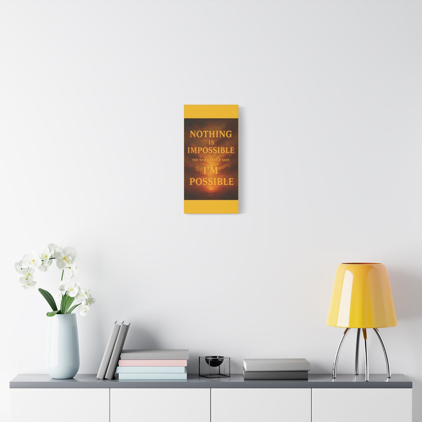 Inspirational Canvas Print, Motivational Wall Art, Positive Quote Decor, Home Office Wall Art, Gift for Dreamers