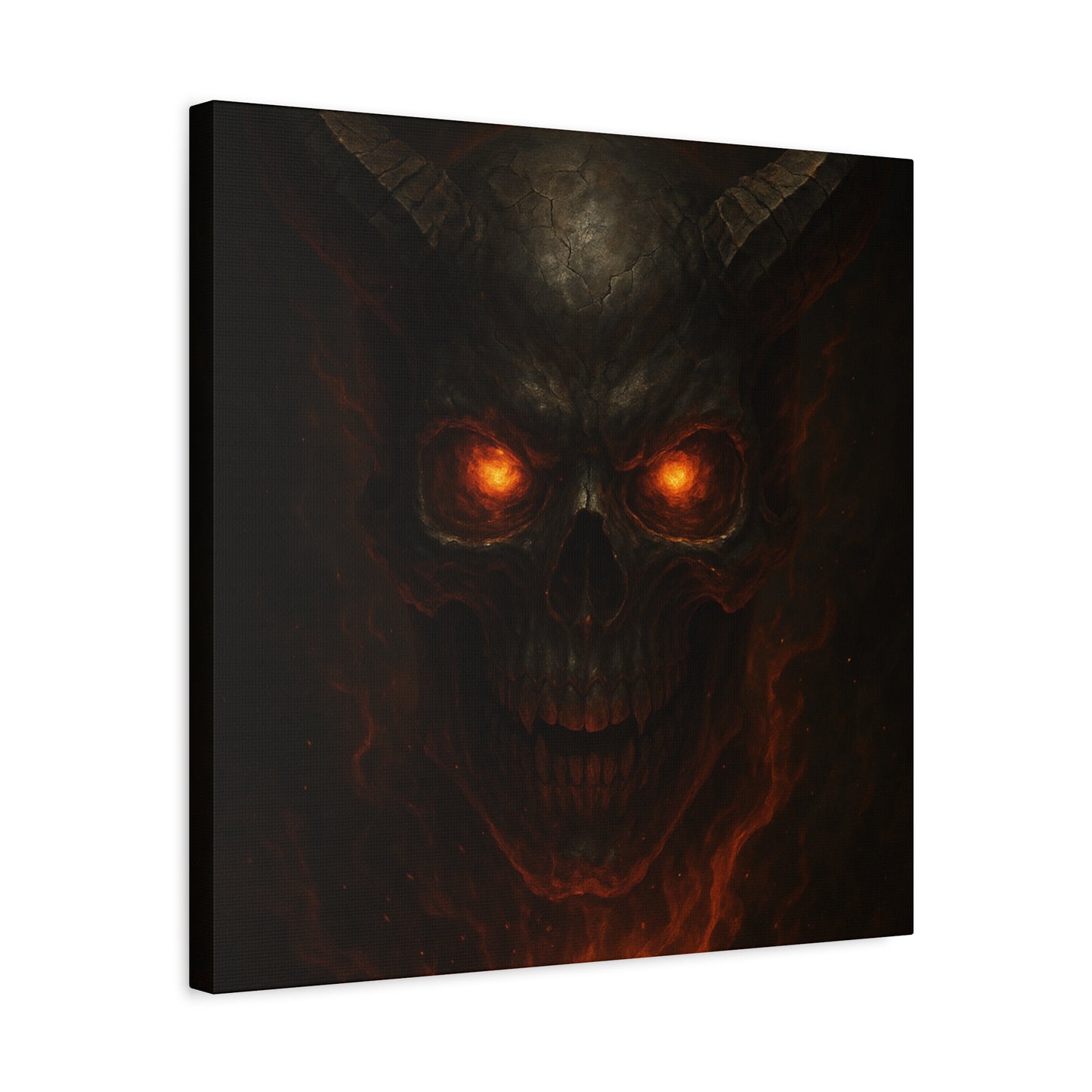 Gothic Wall Art Canvas, Dark Decor for Halloween, Gift for Horror Fans, Scary Home Wall Hanging, Edgy Room Decor