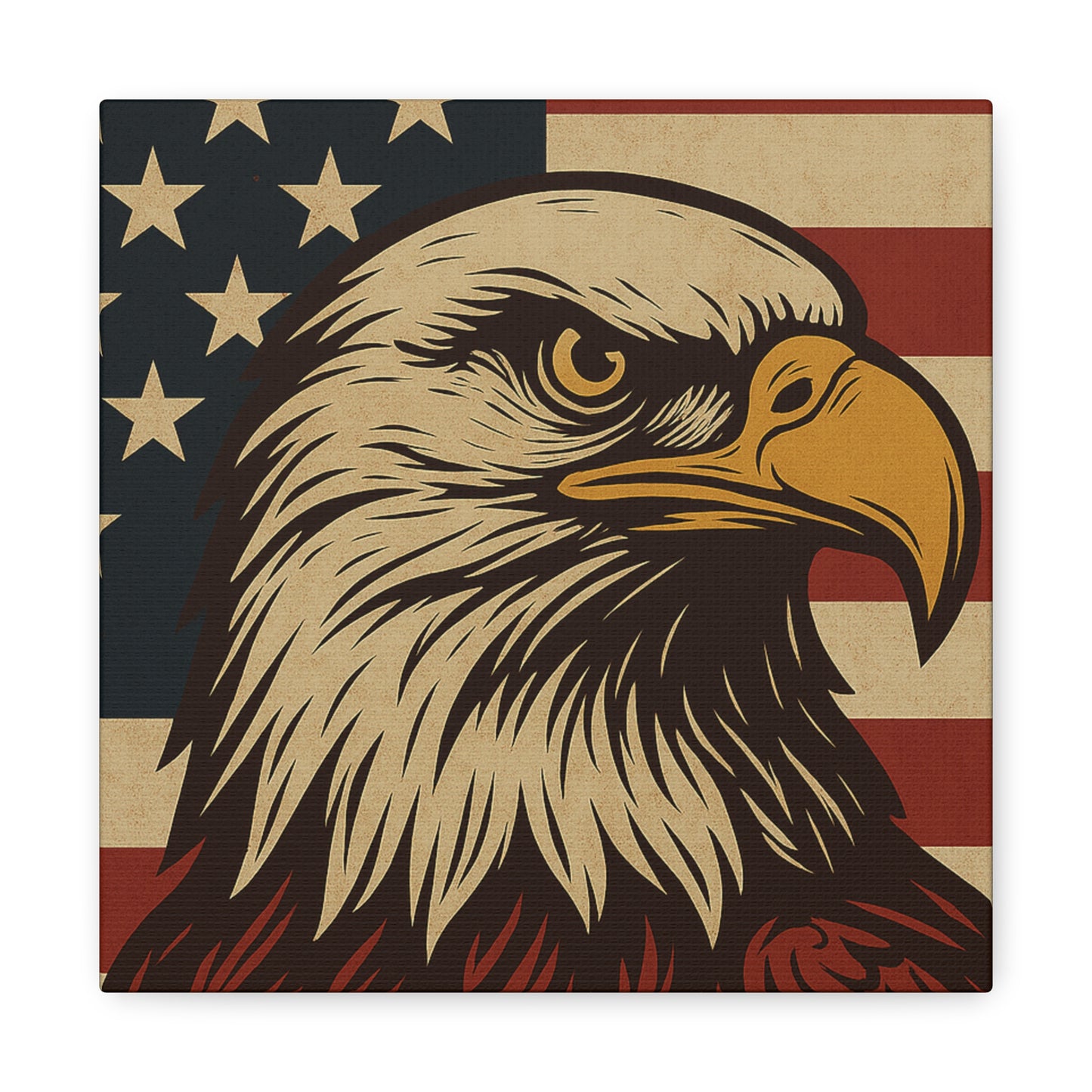 American Pride – Bald Eagle Canvas Art