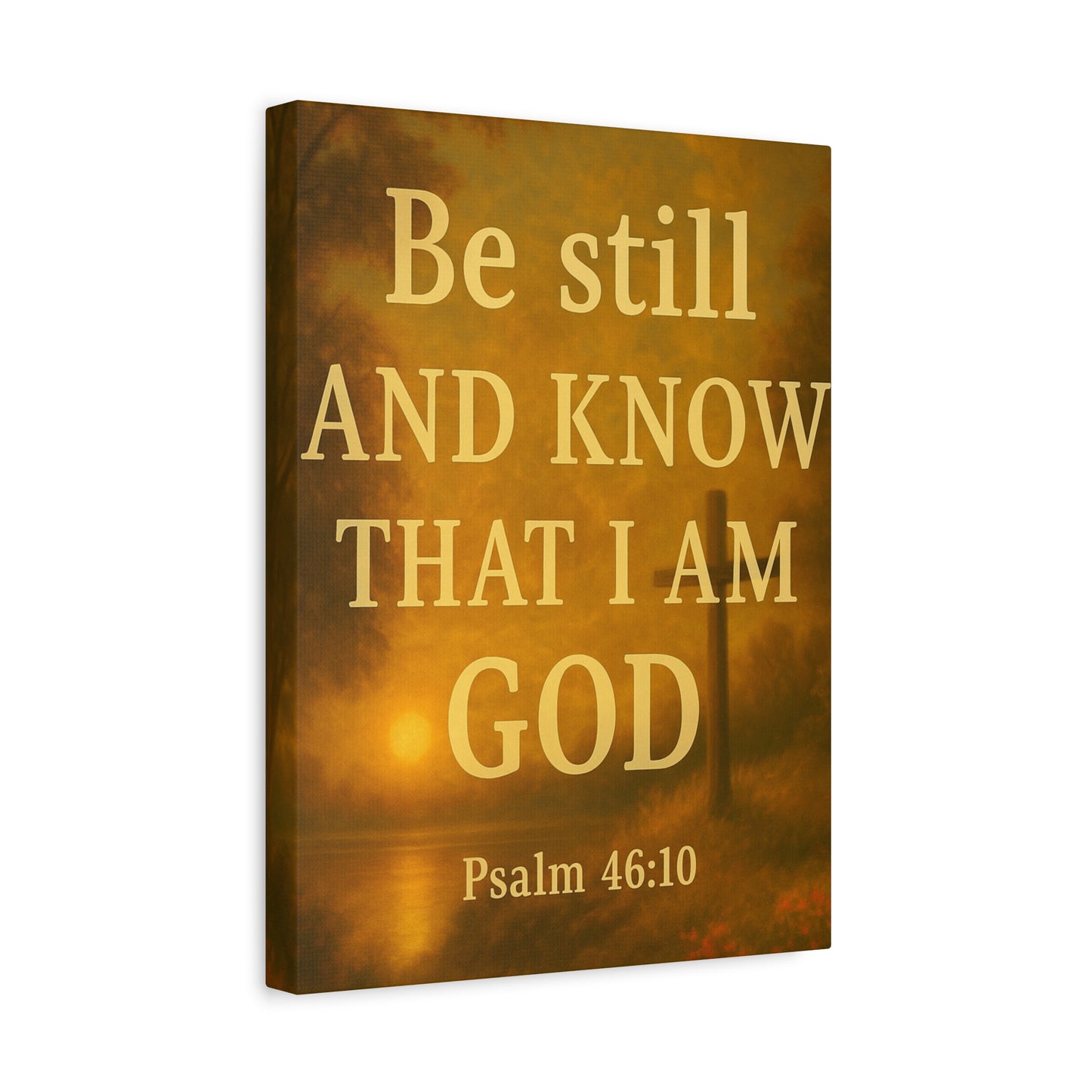 Inspirational Canvas Wall Art, Faith Decor, Christian Gift, Spiritual Home Decor, Wall Hanging, Psalm 46:10 Quote