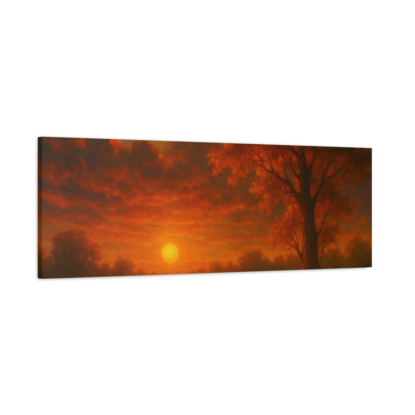 Serene Sunset Canvas Wall Art, Nature Decor, Home Aesthetic, Gift for Art Lovers, Inspiring Wall Hanging, Living Room Decoration