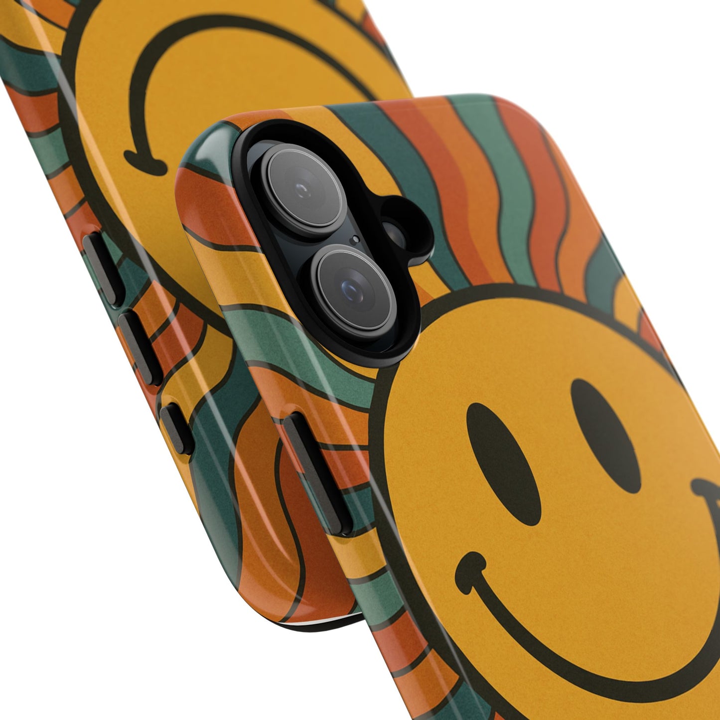 Colorful Smiley Phone Case, Retro Vibe Phone Cover, Cute Gift for Kids and Adults, Fun Protector for Everyday Use, Eco-Friendly Merchandise
