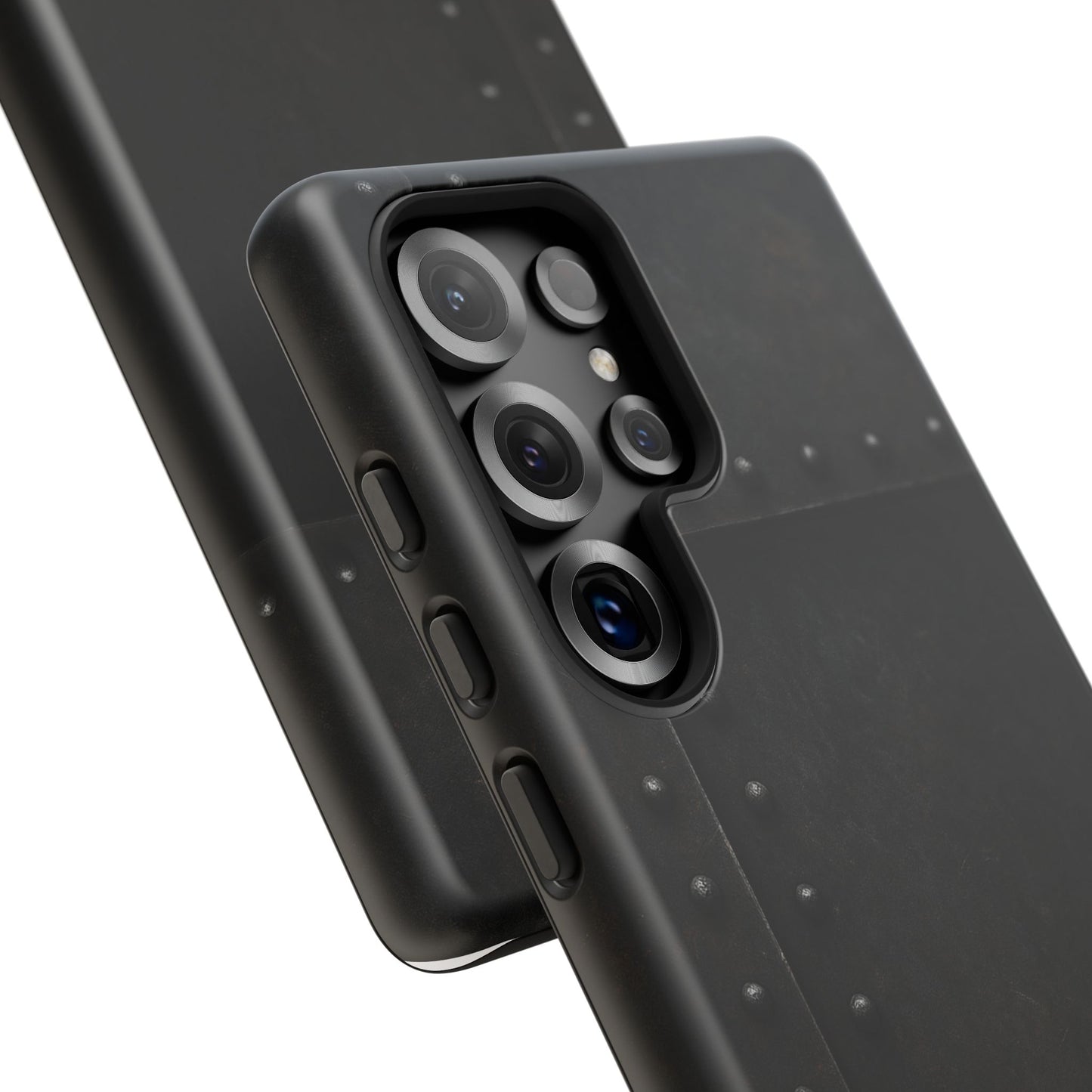 Steel & Smoke – Riveted Shadows Phone Case