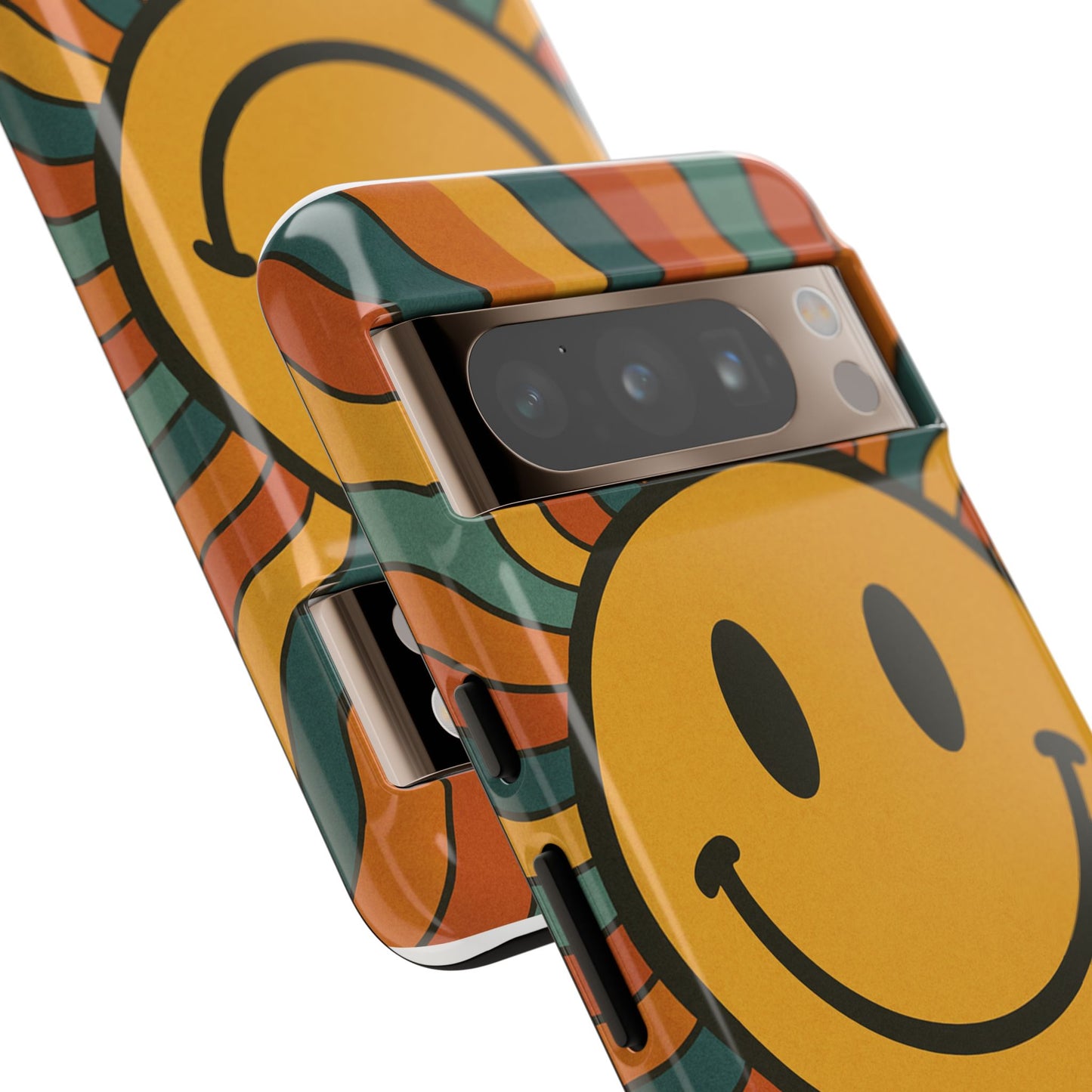 Colorful Smiley Phone Case, Retro Vibe Phone Cover, Cute Gift for Kids and Adults, Fun Protector for Everyday Use, Eco-Friendly Merchandise
