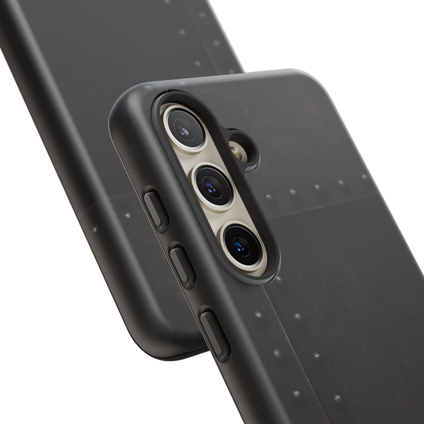 Steel & Smoke – Riveted Shadows Phone Case