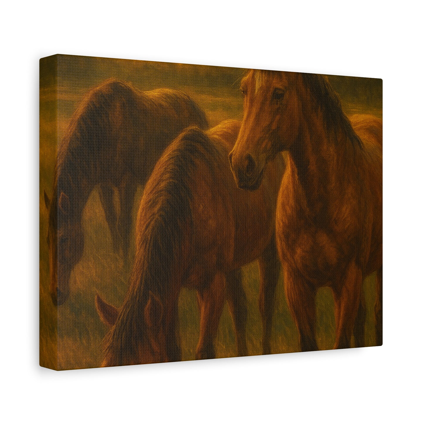 Rustic Horse Artwork Canvas, Equine Home Decor, Horse Lover Gift, Farmhouse Wall Art, Equestrian Decor, Nature Inspired