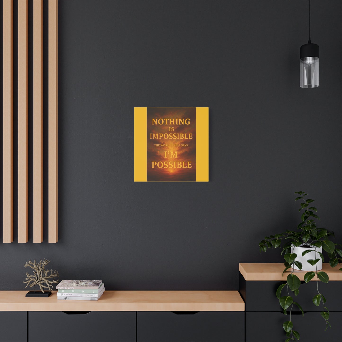 Inspirational Canvas Print, Motivational Wall Art, Positive Quote Decor, Home Office Wall Art, Gift for Dreamers
