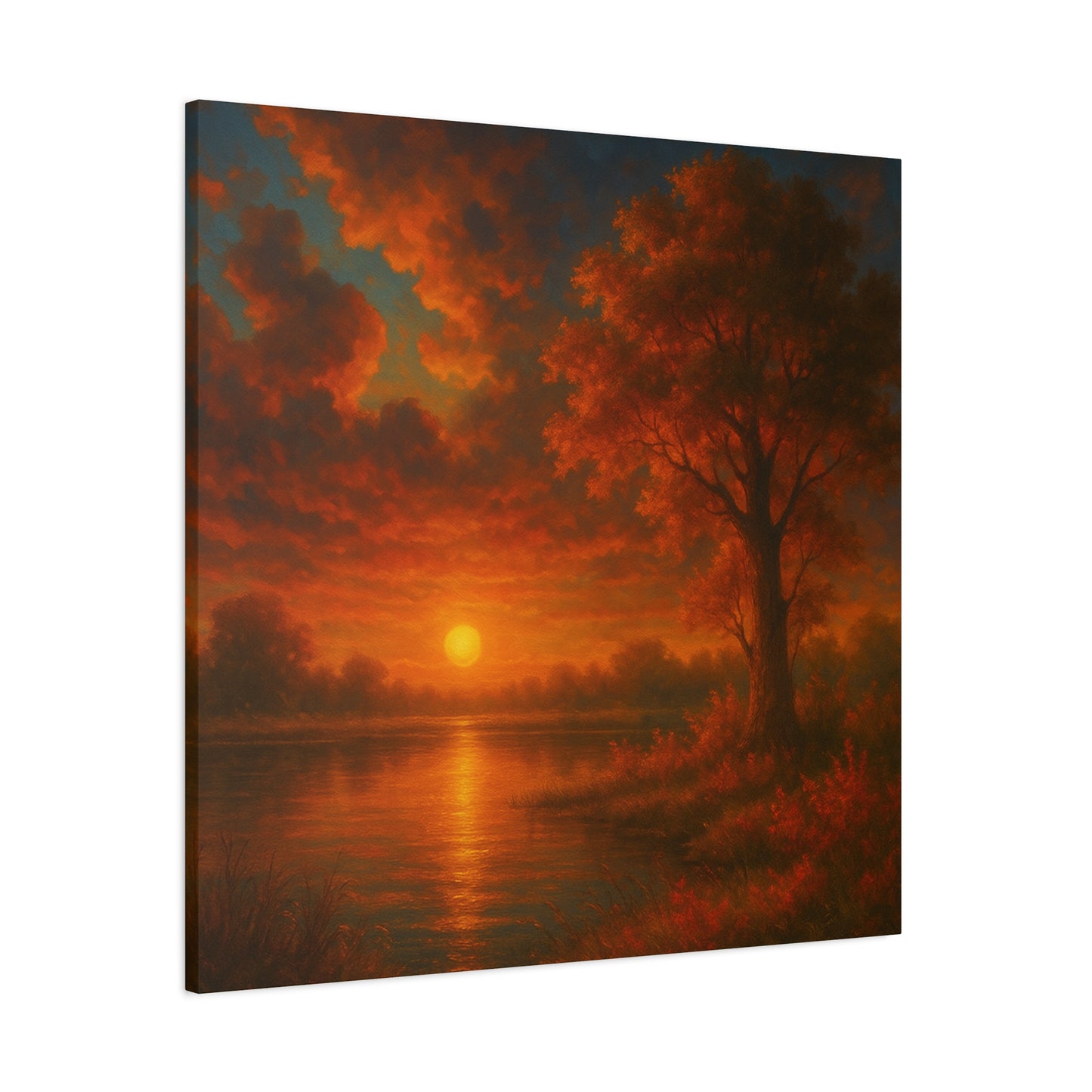 Serene Sunset Canvas Wall Art, Nature Decor, Home Aesthetic, Gift for Art Lovers, Inspiring Wall Hanging, Living Room Decoration