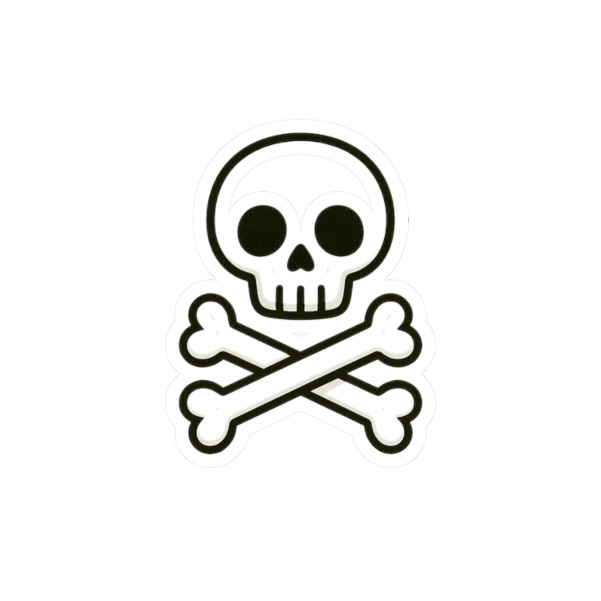 Skull and Crossbones Kiss-Cut Stickers | Edgy Laptop Decals, Vinyl Stickers for Water Bottles, Halloween Decor, Gothic Aesthetic
