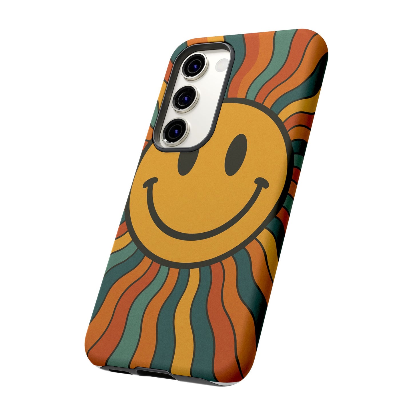 Colorful Smiley Phone Case, Retro Vibe Phone Cover, Cute Gift for Kids and Adults, Fun Protector for Everyday Use, Eco-Friendly Merchandise