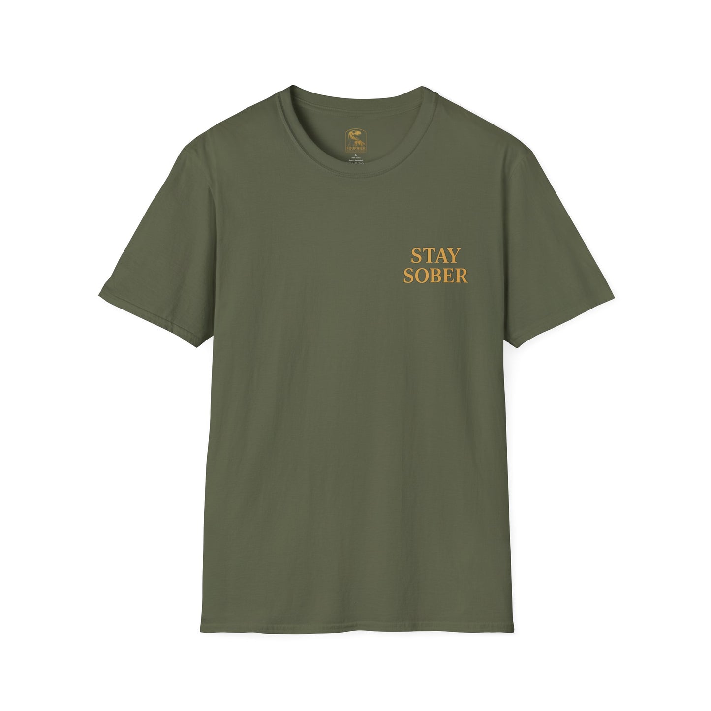 Sobriety Motivation Tee Shirt - Unisex Softstyle T-Shirt All Gas No Breaks Stay Strong Be Real