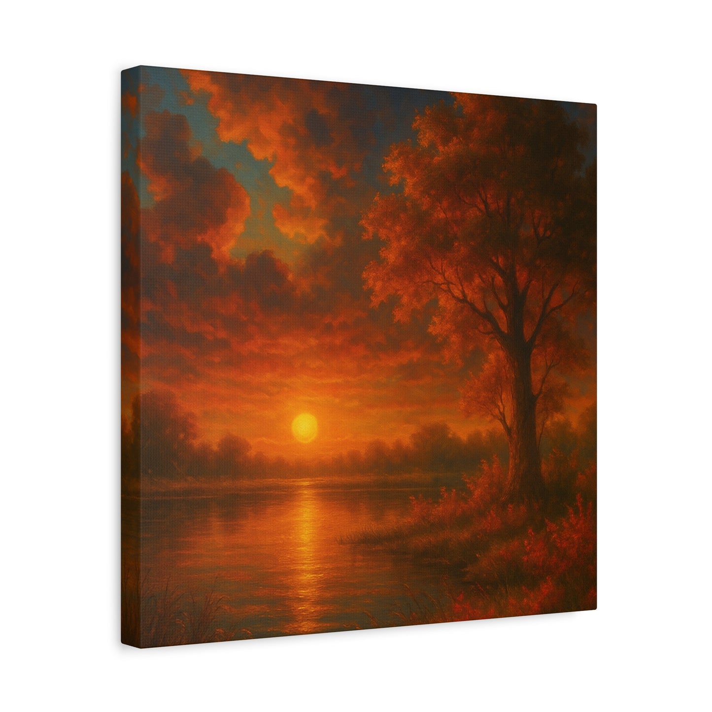 Serene Sunset Canvas Wall Art, Nature Decor, Home Aesthetic, Gift for Art Lovers, Inspiring Wall Hanging, Living Room Decoration