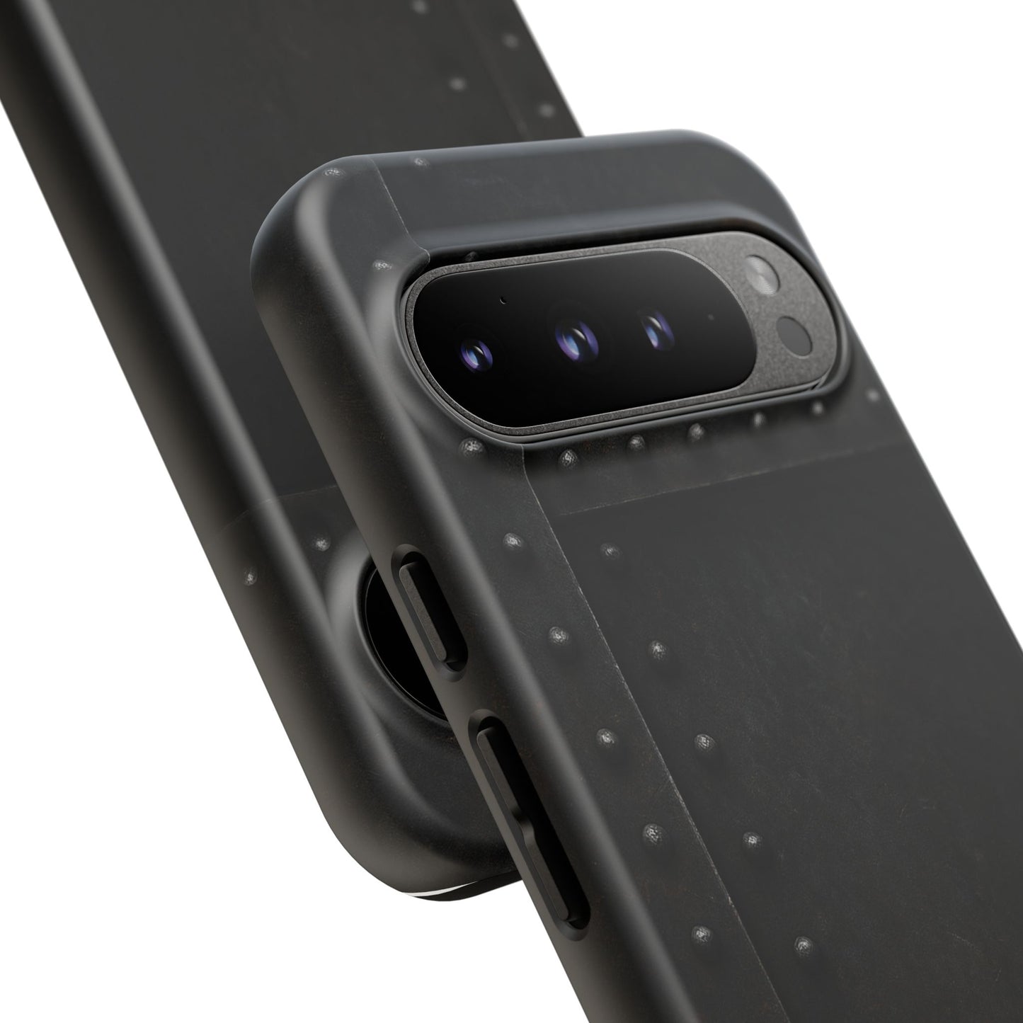 Steel & Smoke – Riveted Shadows Phone Case