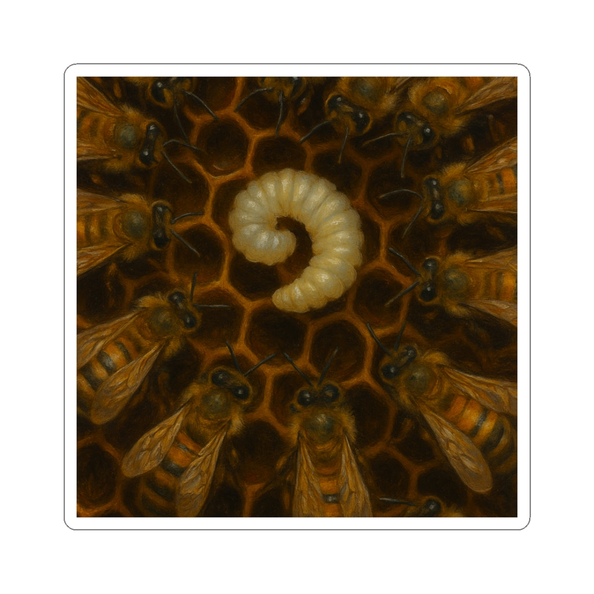 Beehive Kiss-Cut Stickers, Nature Lovers Decor, Eco-Friendly Art, Laptop Stickers, Spring Gift Ideas, Insect Wildlife Enthusiasts