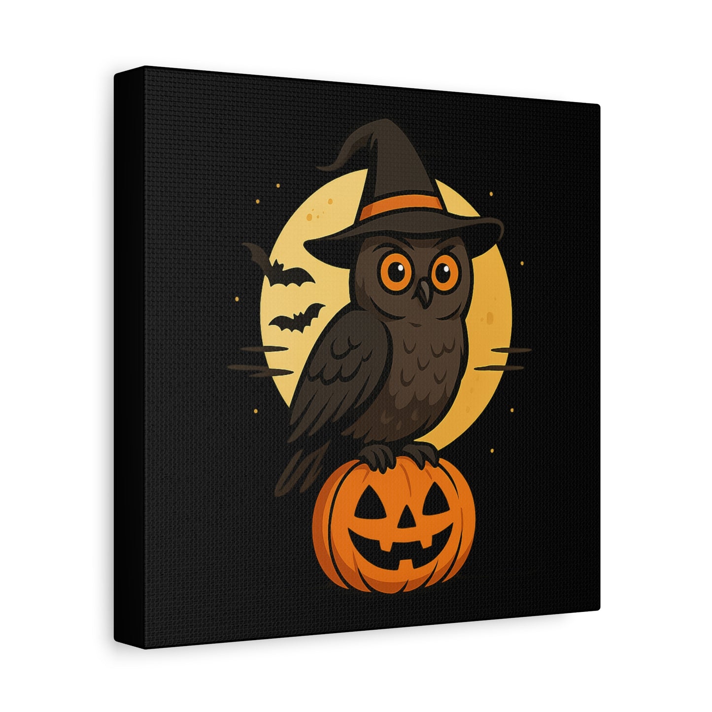 Halloween Owl Canvas Art, Spooky Home Decor, Fall Decorations, Witchy Wall Art, Pumpkin Artwork, Boo-tiful Gift