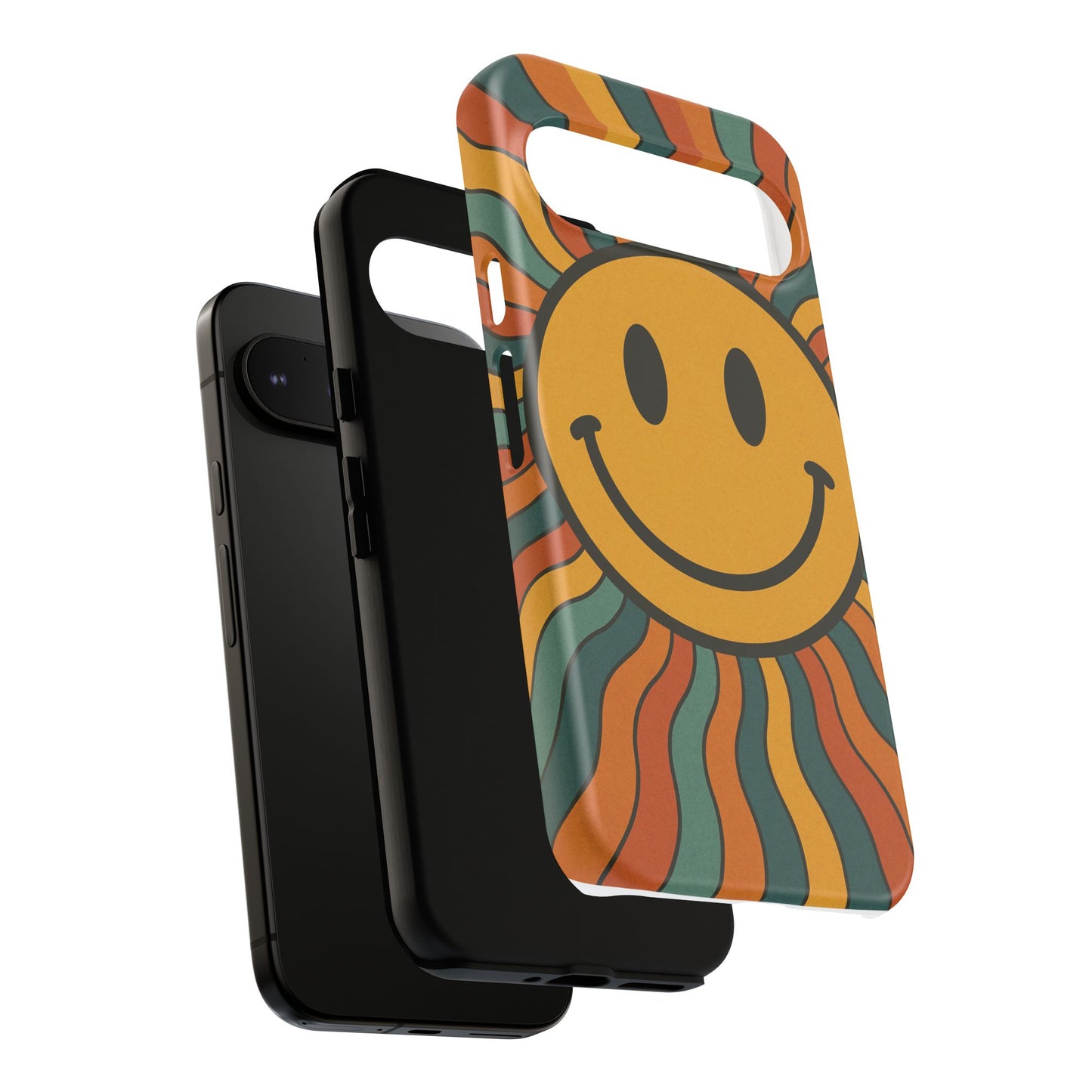 Colorful Smiley Phone Case, Retro Vibe Phone Cover, Cute Gift for Kids and Adults, Fun Protector for Everyday Use, Eco-Friendly Merchandise