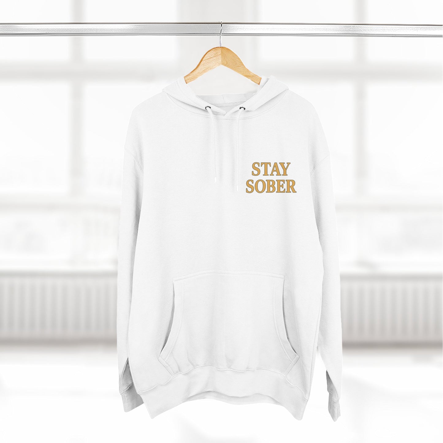 Samurai hoodie- Stay Sober, Defend Peace | Cozy Sweatshirt for Wellness, Gratitude Gifts, Motivation, Mindfulness