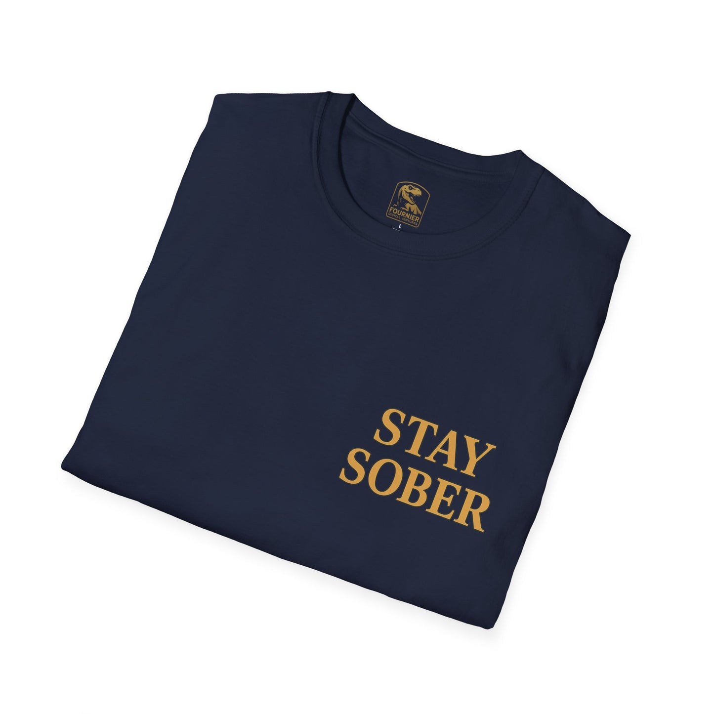 Unisex Softstyle T-Shirt - Stay Sober & Defend Peace Design, Casual Streetwear, Gift for Recovery Support, Positive Vibes, Everyday Wear