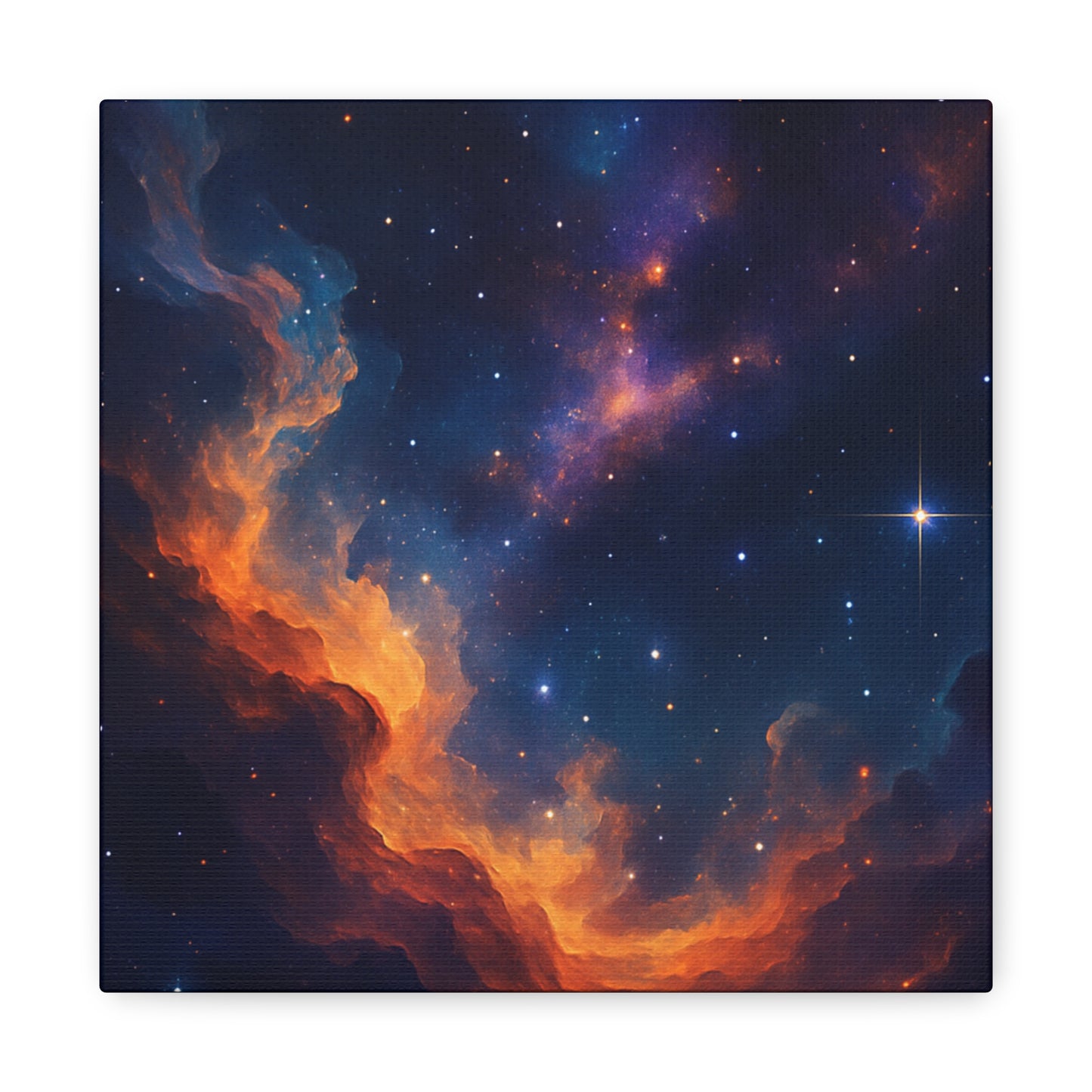 Stellar Flame – Nebula Canvas Art
