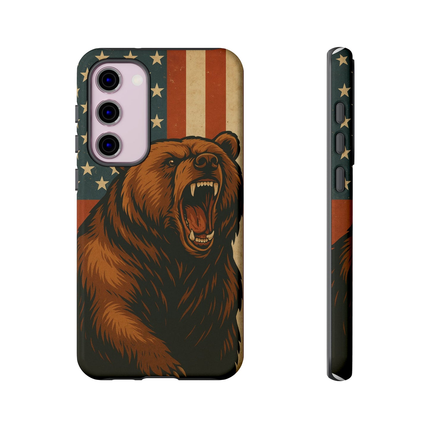 Tough Cases - Patriotic Bear Phone Case, Custom Phone Cover, Strong Protective Case, USA Flag Design, Gift for Outdoors Lovers