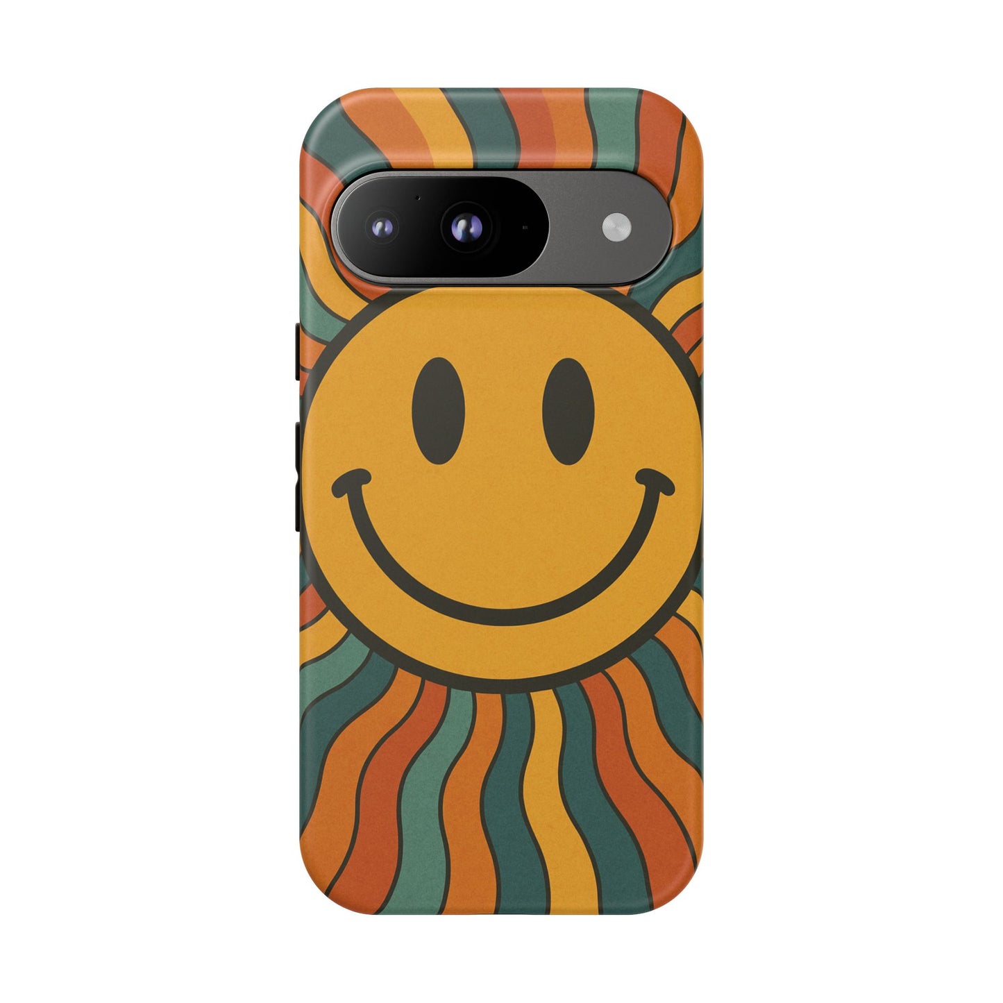 Colorful Smiley Phone Case, Retro Vibe Phone Cover, Cute Gift for Kids and Adults, Fun Protector for Everyday Use, Eco-Friendly Merchandise