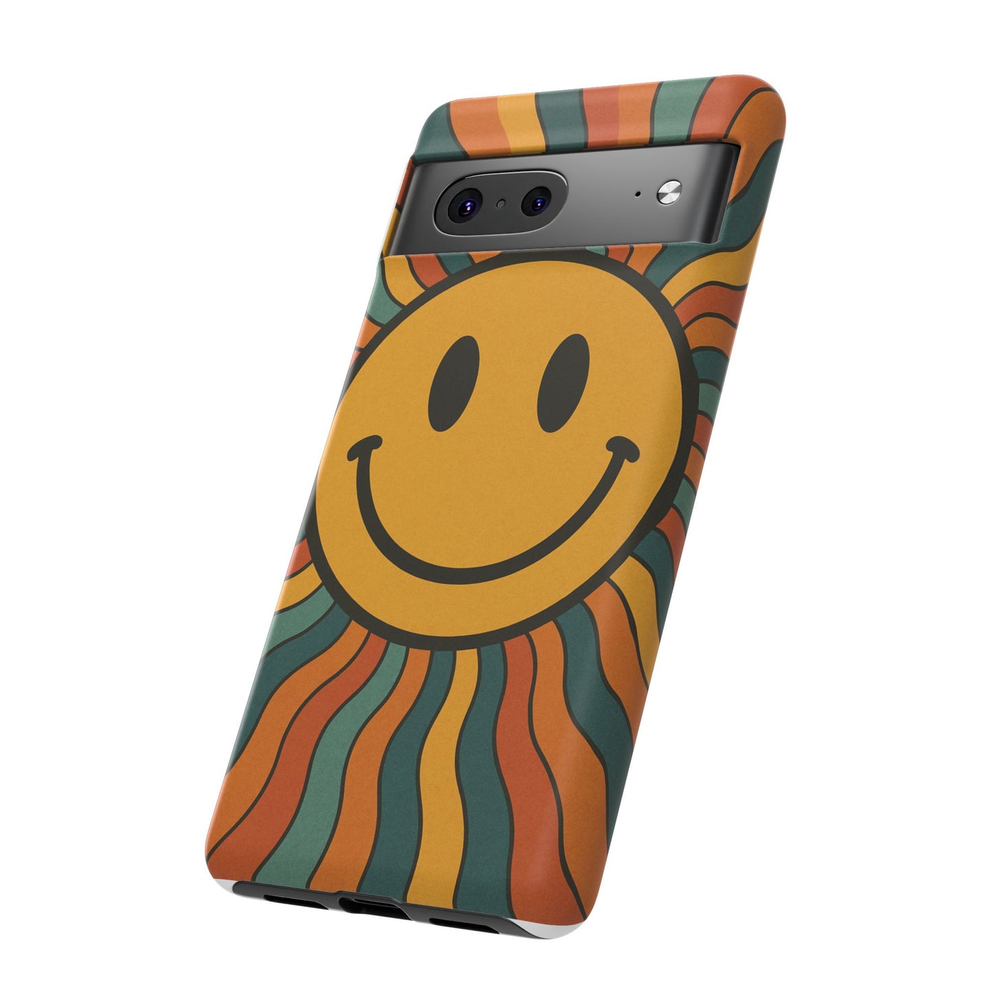 Colorful Smiley Phone Case, Retro Vibe Phone Cover, Cute Gift for Kids and Adults, Fun Protector for Everyday Use, Eco-Friendly Merchandise