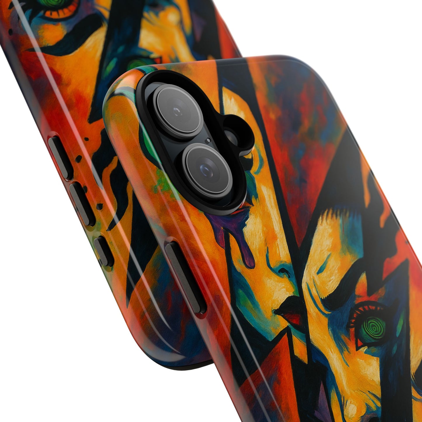 Vibrant Phone Case with Edgy Art, Tough Cases for Trendsetters, Unique Gift for Art Lovers, Colorful Phone Accessory, Protection and Style