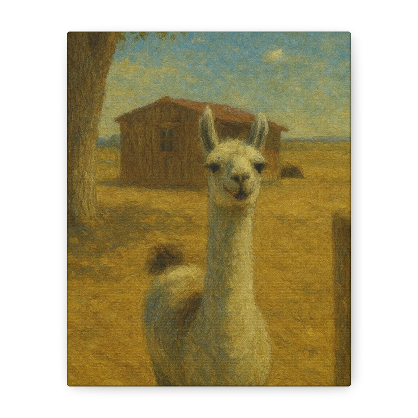 Llama Artwork Canvas Print, Unique Home Decor, Wall Art for Animal Lovers, Canvas Wall Art, Gift for Nature Enthusiasts