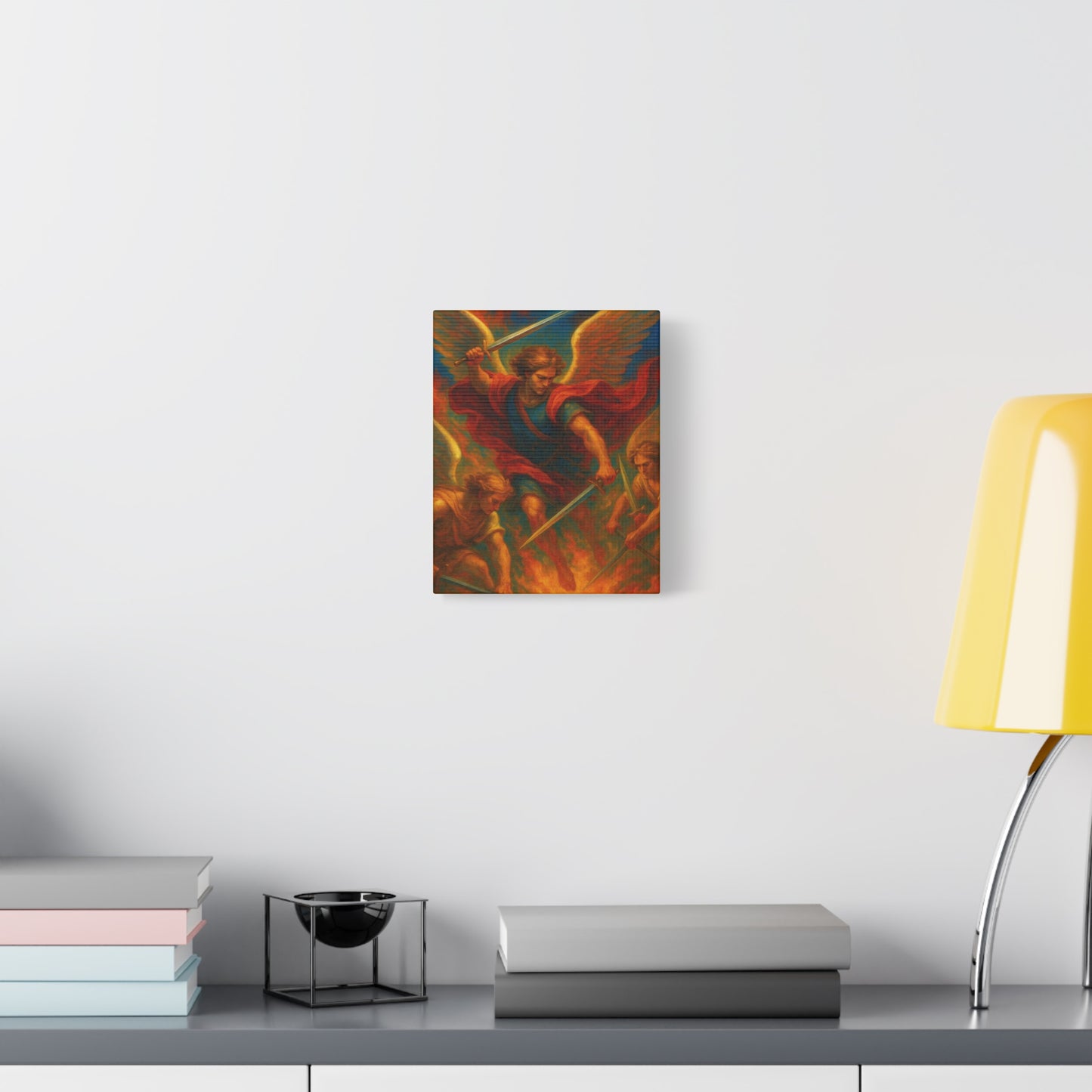 Divine Art Canvas, St Michael Wall Decor, Spiritual Home Decor, Inspirational Gift, Saint Art Print, Religious Wall Art