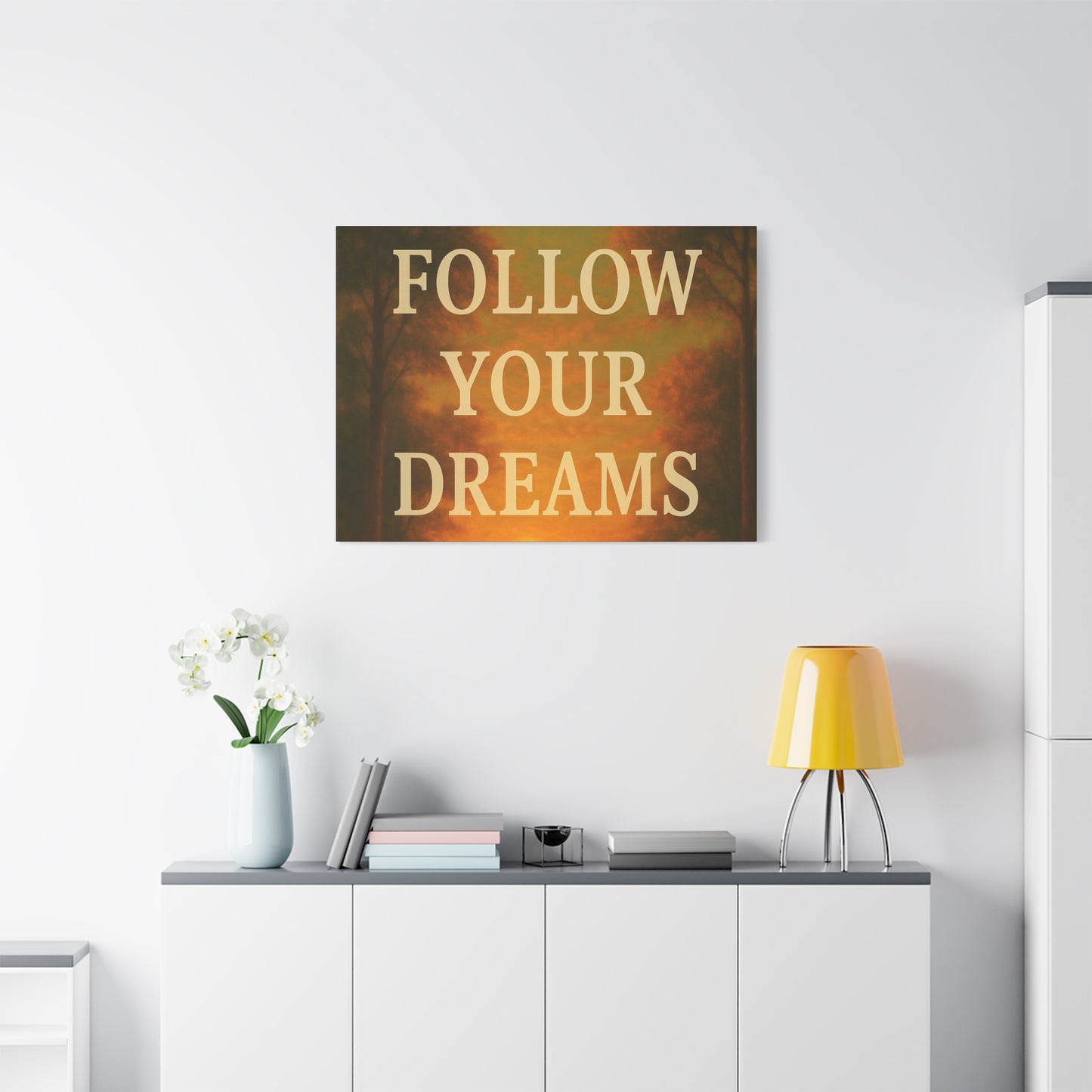 Inspirational Canvas Wall Art, Motivational Decor for Home and Office, Follow Your Dreams